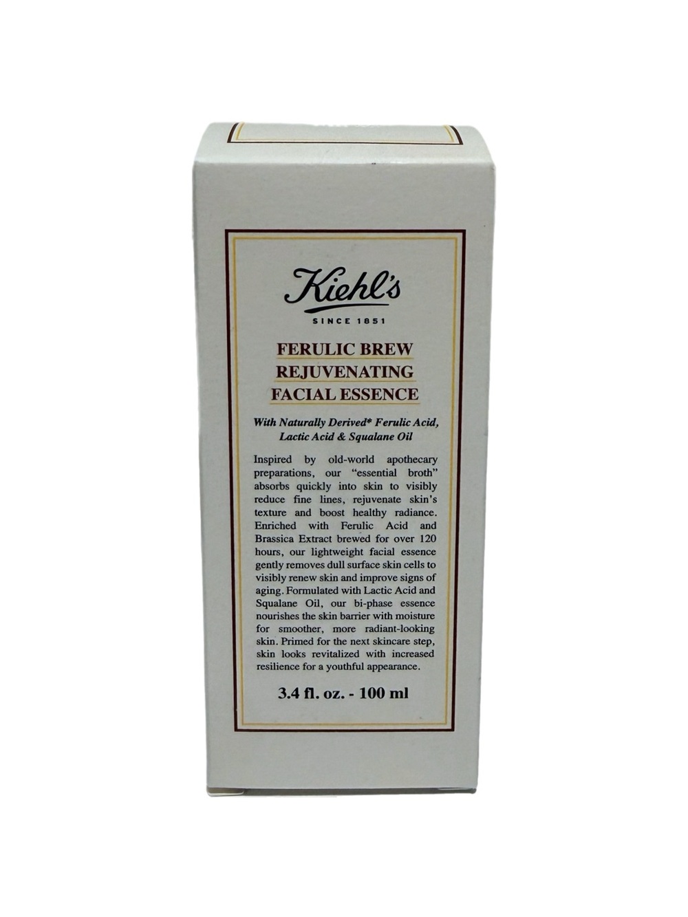 NIB Kiehl’s Ferulic Brew Rejuvenating Facial Essence 3.4 fl. oz. 100 ml - Picture 2 of 9